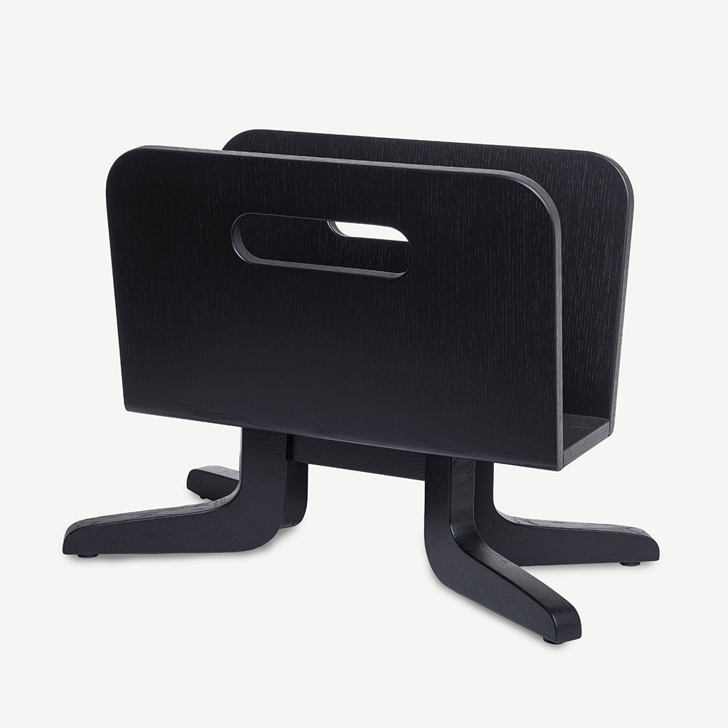 Duki News Paper Holder Black Oak