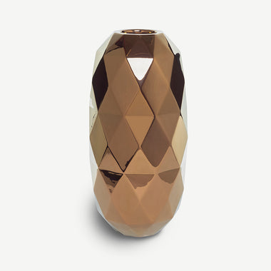 Cut Vase Glossy - Green Gold